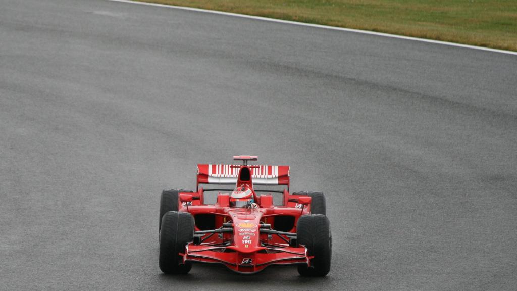Kimi Raikkonen in his Ferrari